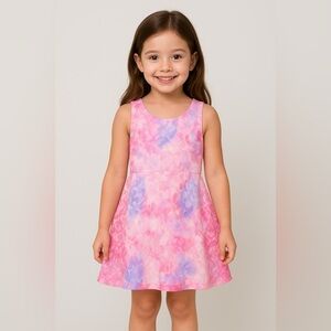 Pink sleeveless dress little girl New